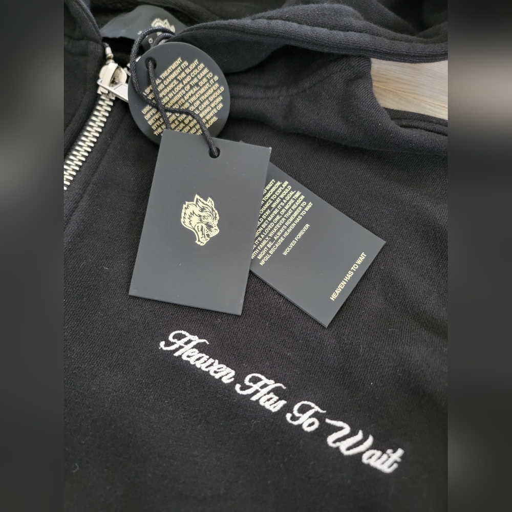 Darc Sport Time Darco Double Zip Hoodie Heaven Has To Wait sz Large - Picture 7 of 11
